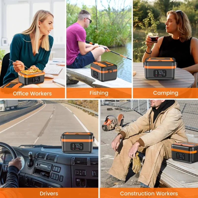Smart electric lunchbox for office workers,drivers, construction workers, fishing and camping by Dimo Store